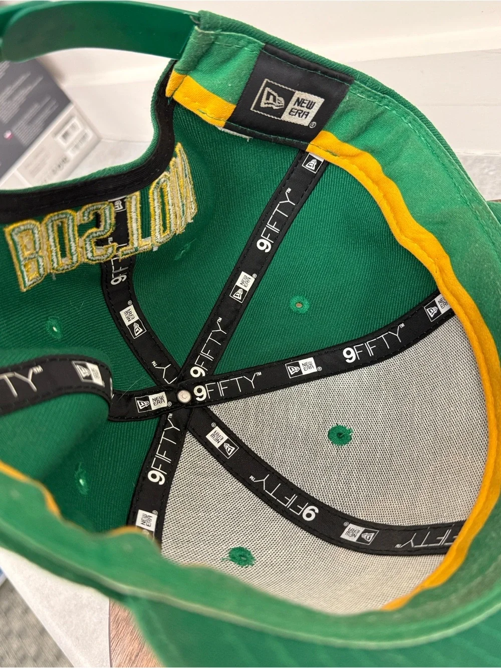 Boston Celtics New Era 9FIFTY Snapback Hat Green Shamrock NBA